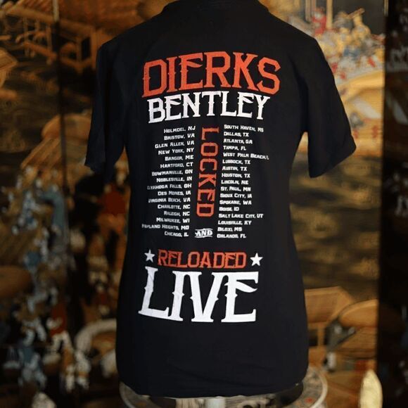 Small Dierks Bentley Locked and Reloaded 2013 Tour Band Tee - Picture 2 of 5
